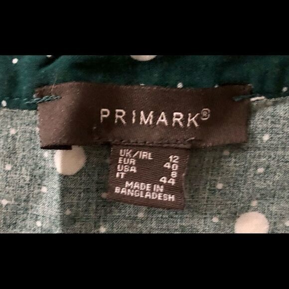 Primark Green and White Button down Top Size 8 - Picture 3 of 3